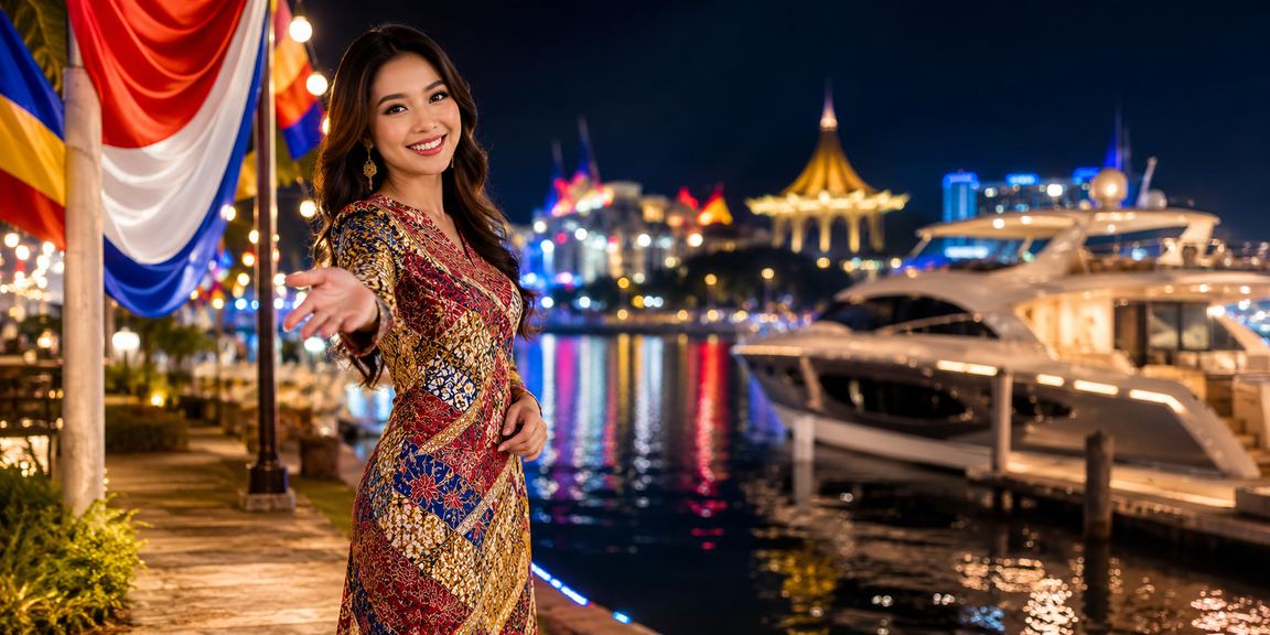Platform hiburan good2u Sarawak dengan rekabentuk batik yang menunjukkan komitmen terhadap keselamatan pengguna